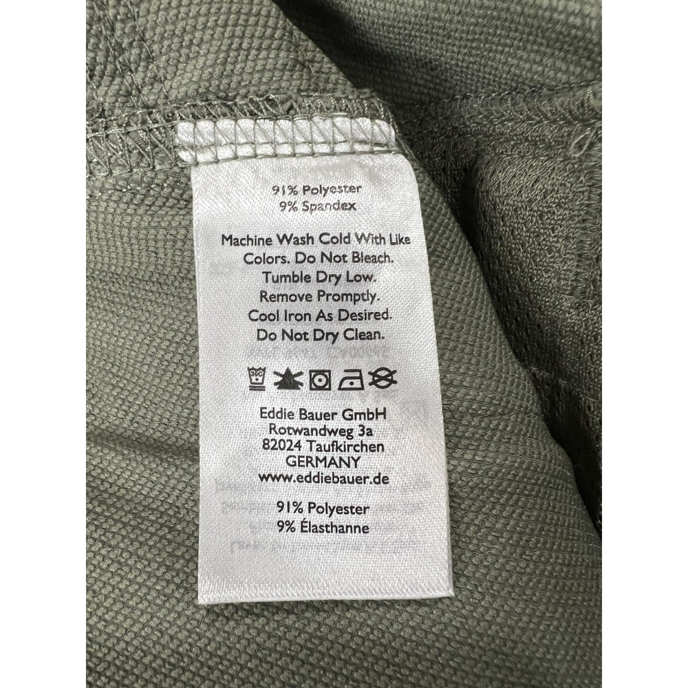 Eddie Bauer Pants Womens 12‎ Green Cargo Stretch Outdoor Belted Hiking Pockets - Picture 9 of 9